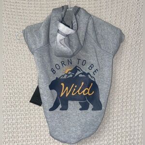 Hotel Doggy Born to Be Wild Dog Hoodie Size Large NWT